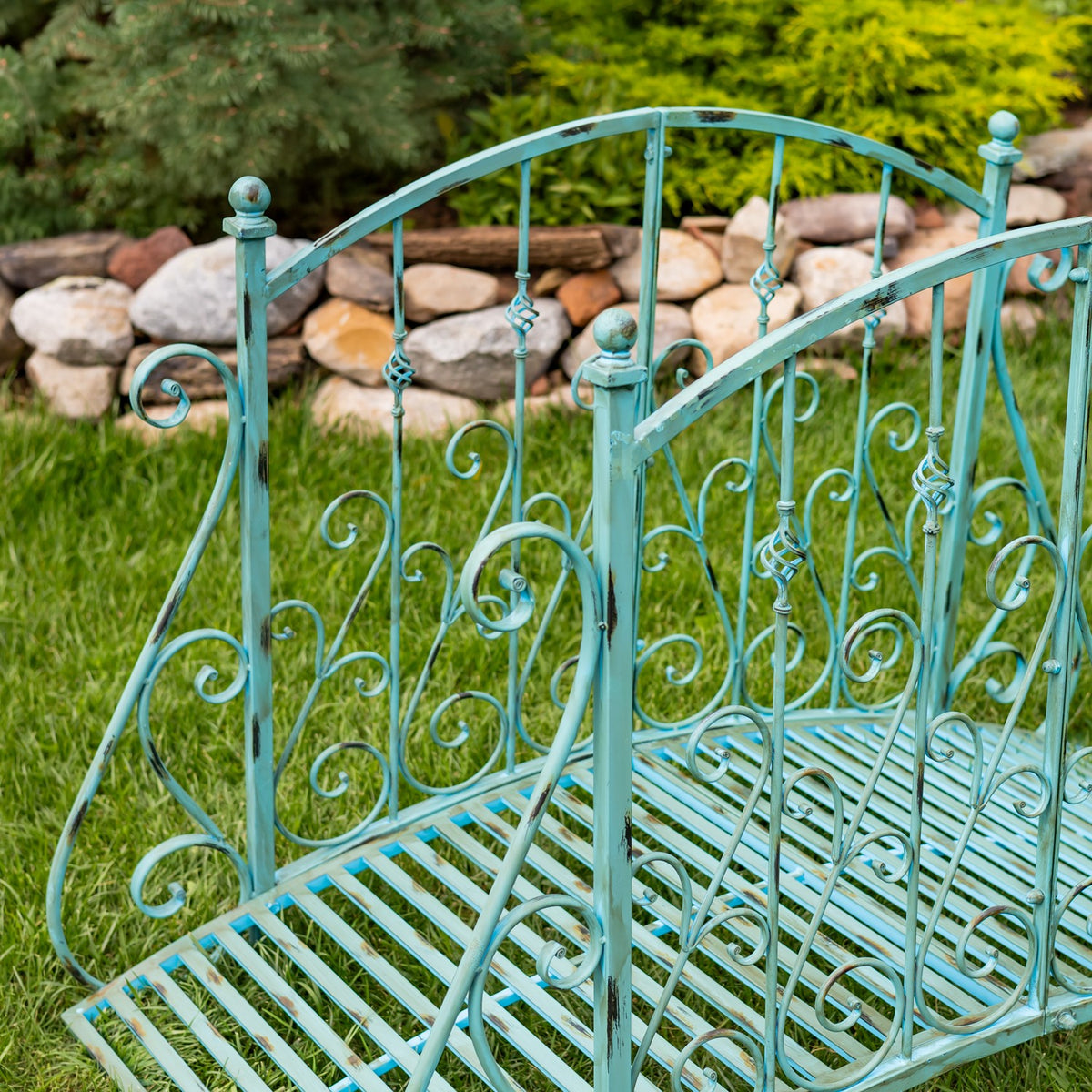 5ft. Long Antique Style Garden Bridge "Paris 1968"