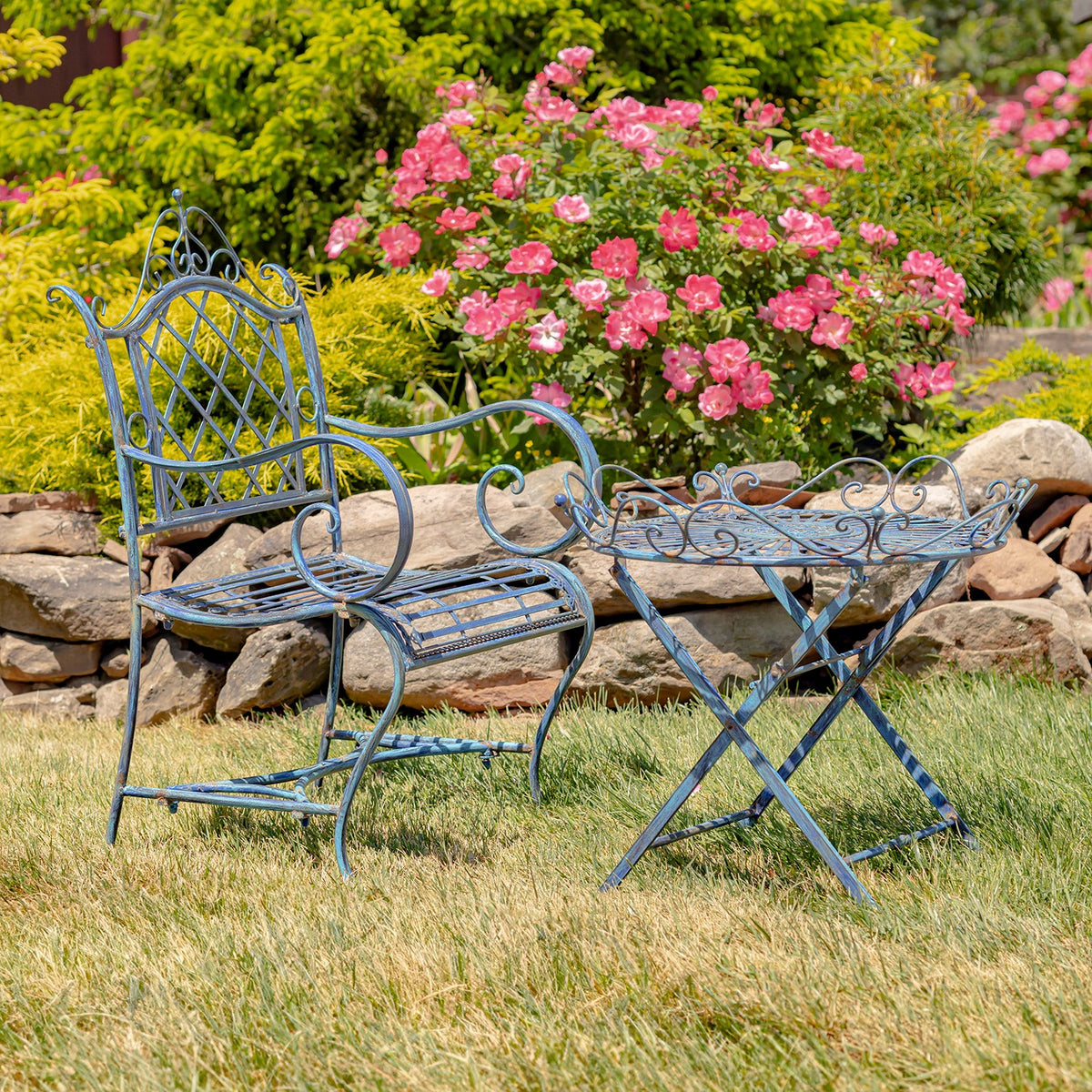 "Stephania" Victorian-Style Iron Garden Armchair