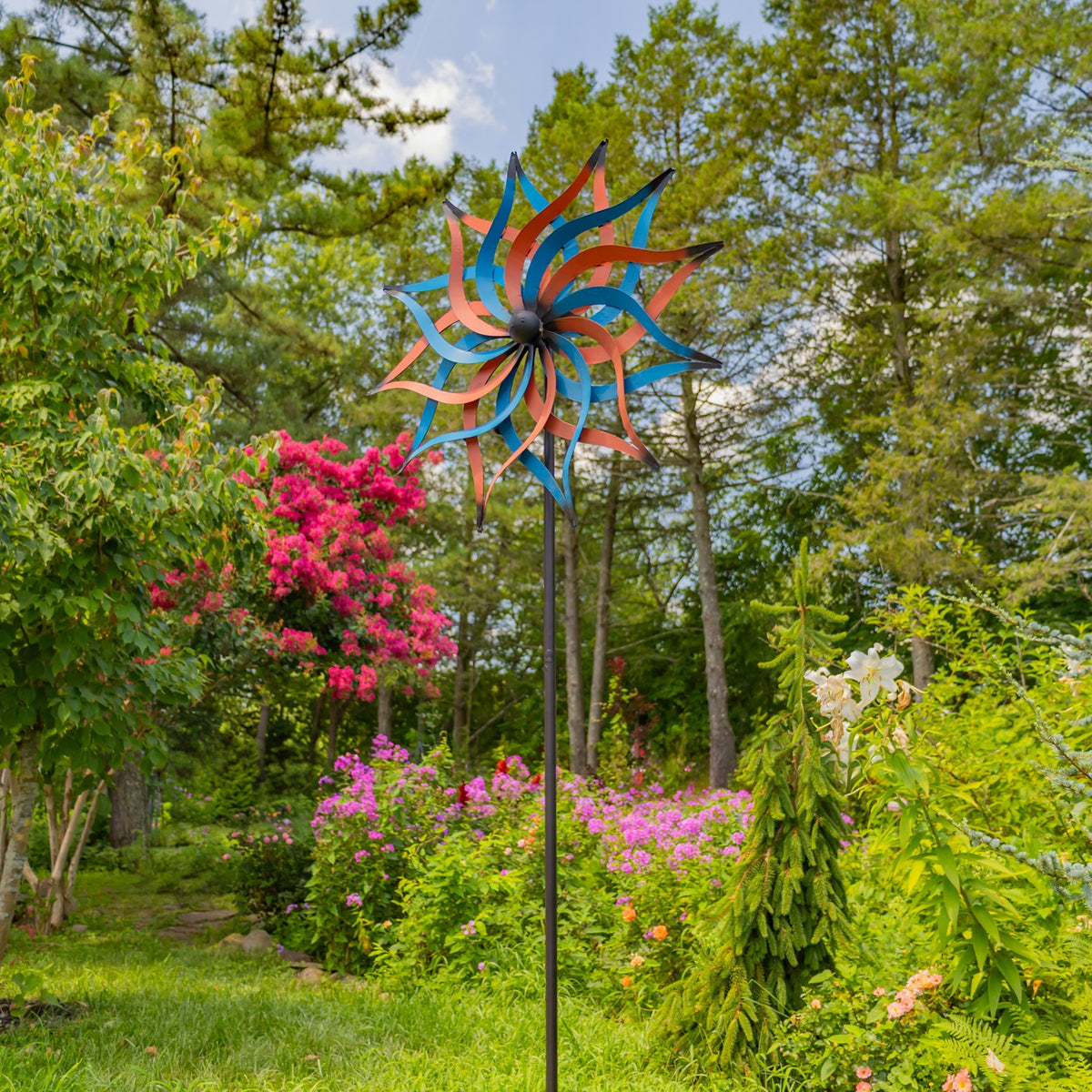 72" Tall Abstract Metal Windmill Stake "Maeve"