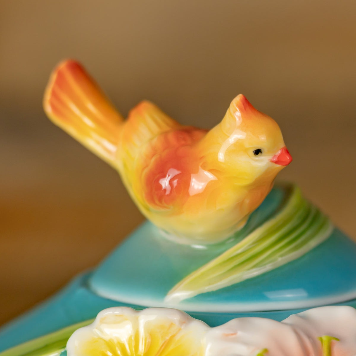8" Hand Painted Decorative Teapot Accent "Afina"
