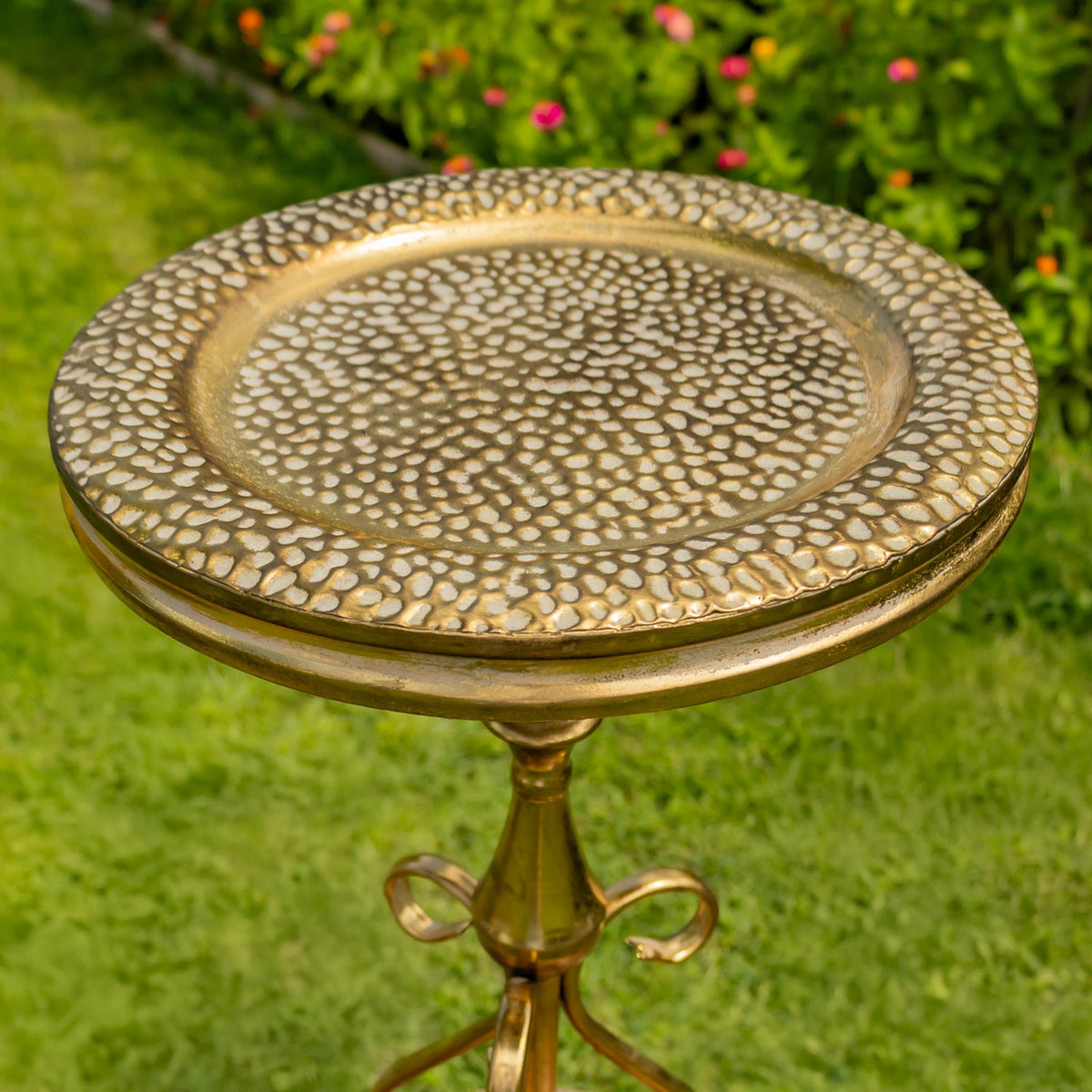 29.3" Tall Round Metal Plant Stand-Birdfeeder