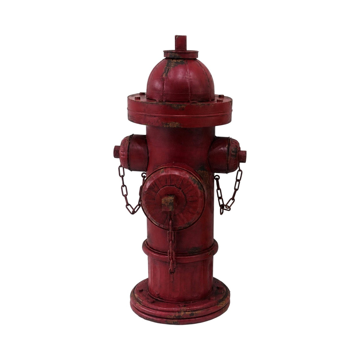 41.25" Tall Red Metal Fire Hydrant Decoration