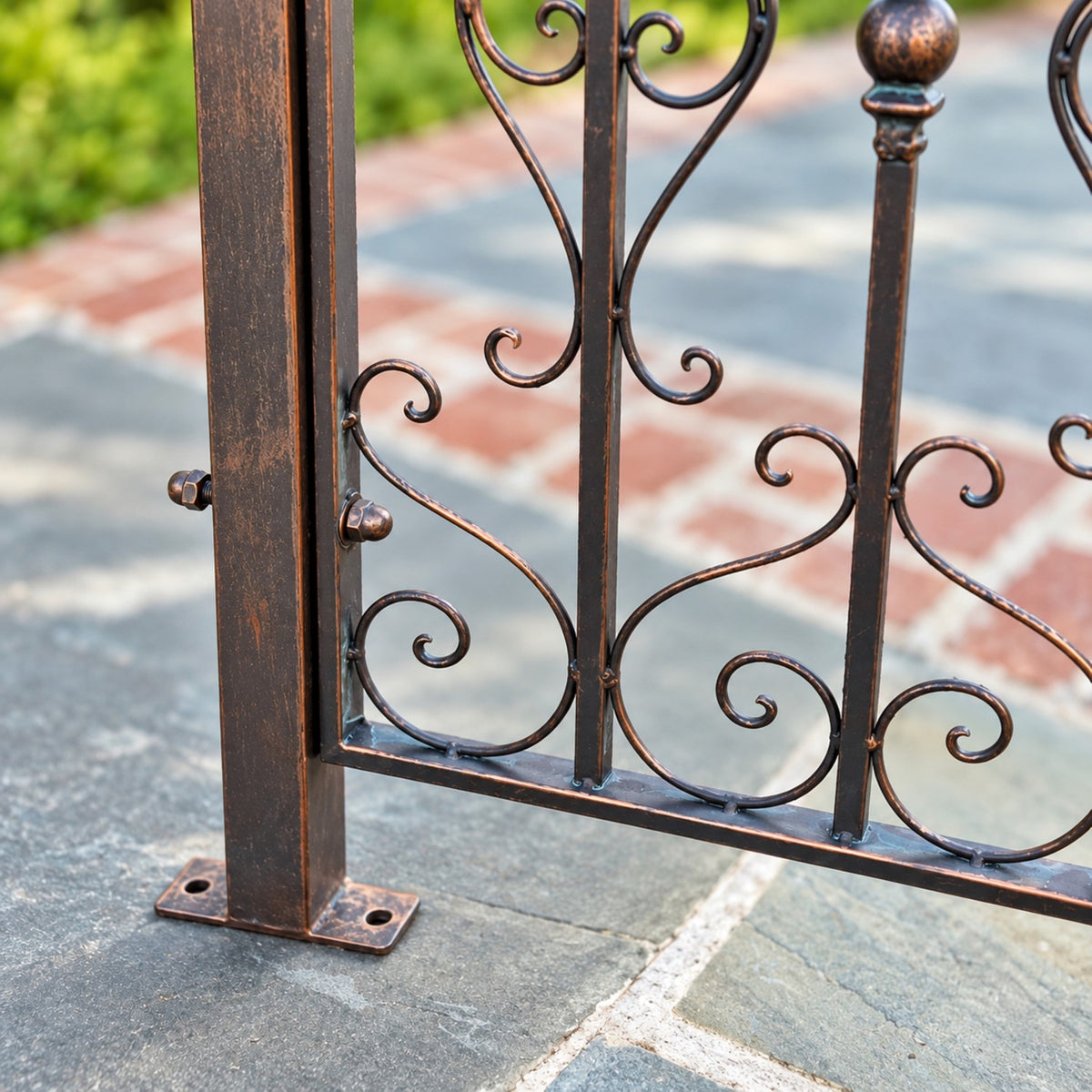 74" x 40" Iron Garden Gate Fence