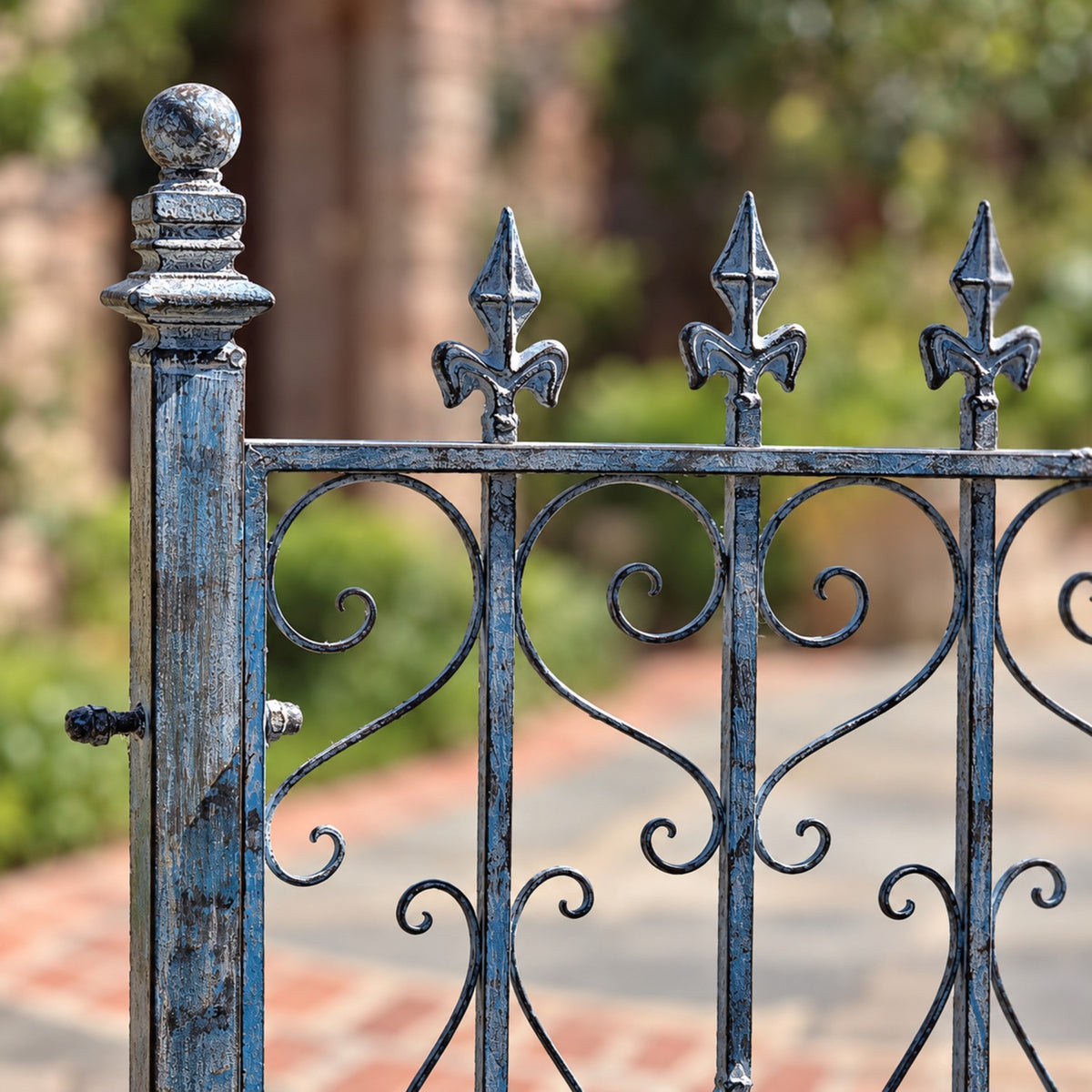 74" x 40" Iron Garden Gate Fence