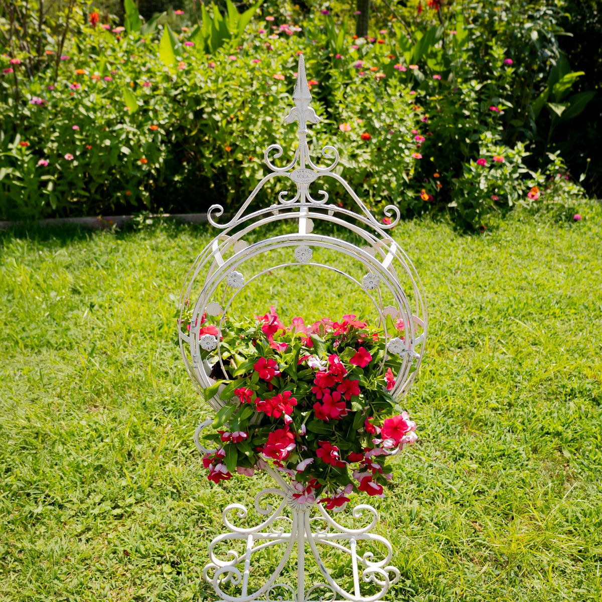 Set of 2 Tall "Tamar" Iron Planters