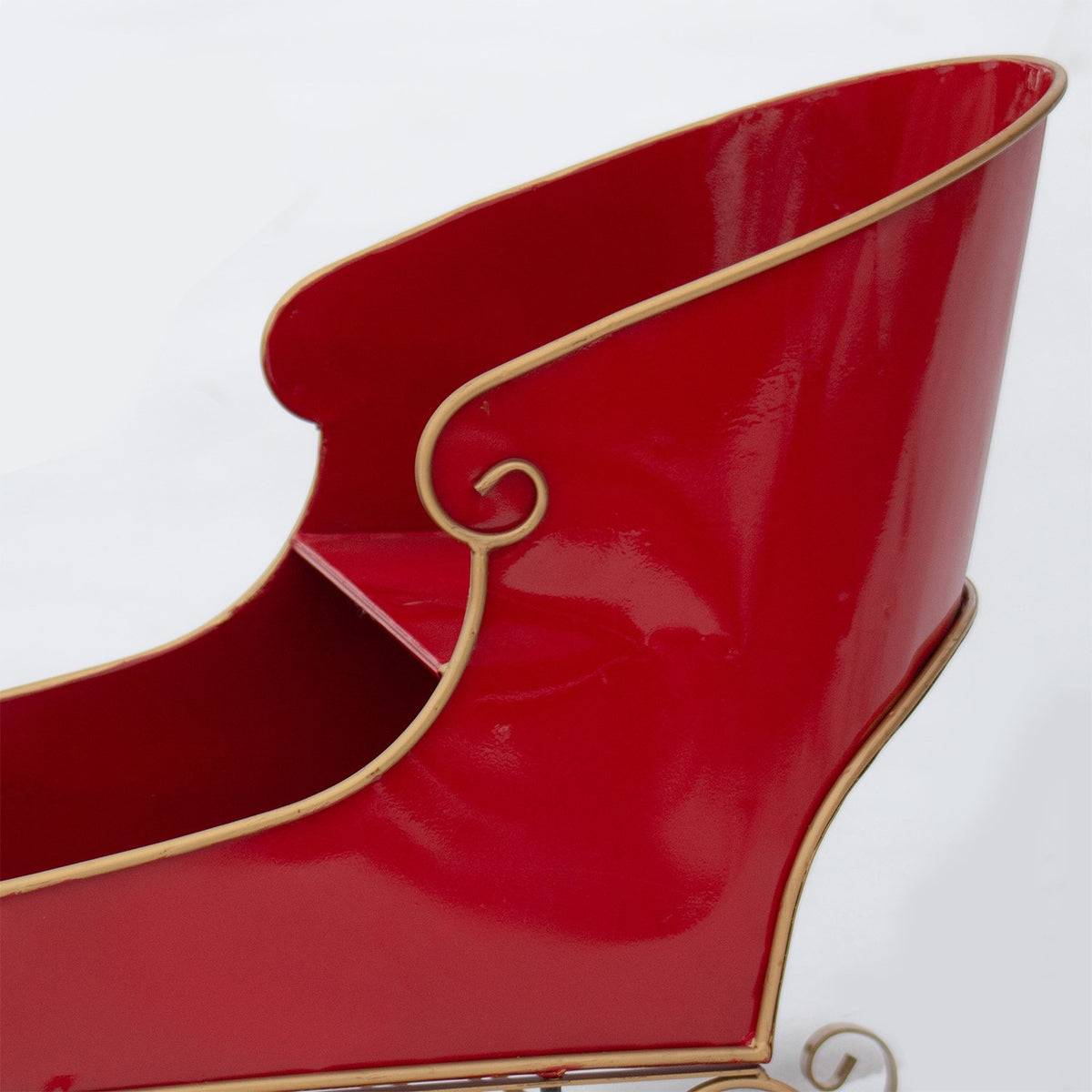 25" Tall Metal Holiday Sleigh Decoration