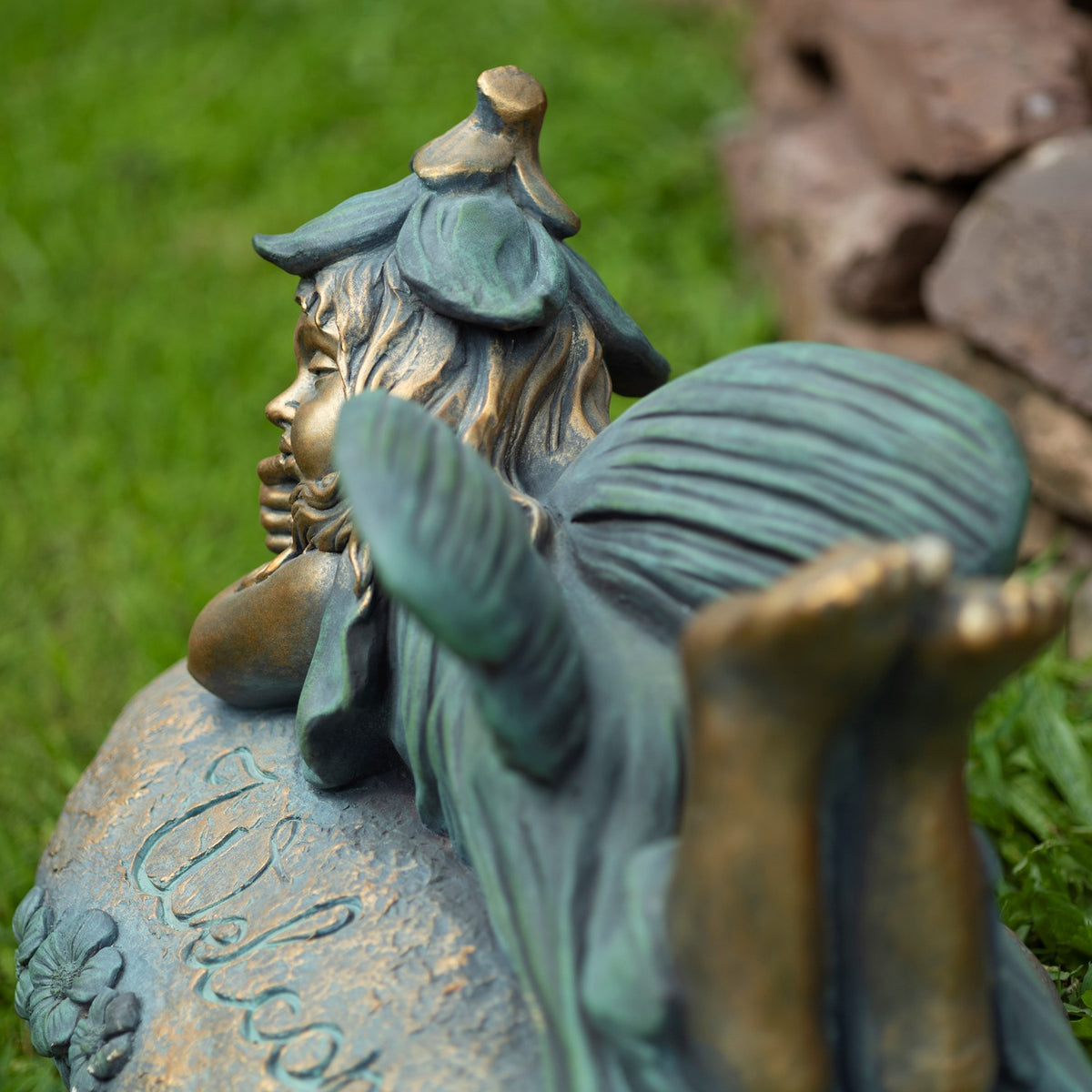 20" Tall Lying Fairy Garden Statue "Fern"