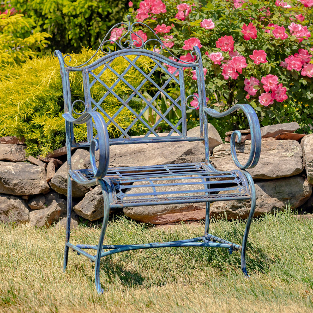 "Stephania" Victorian-Style Iron Garden Armchair