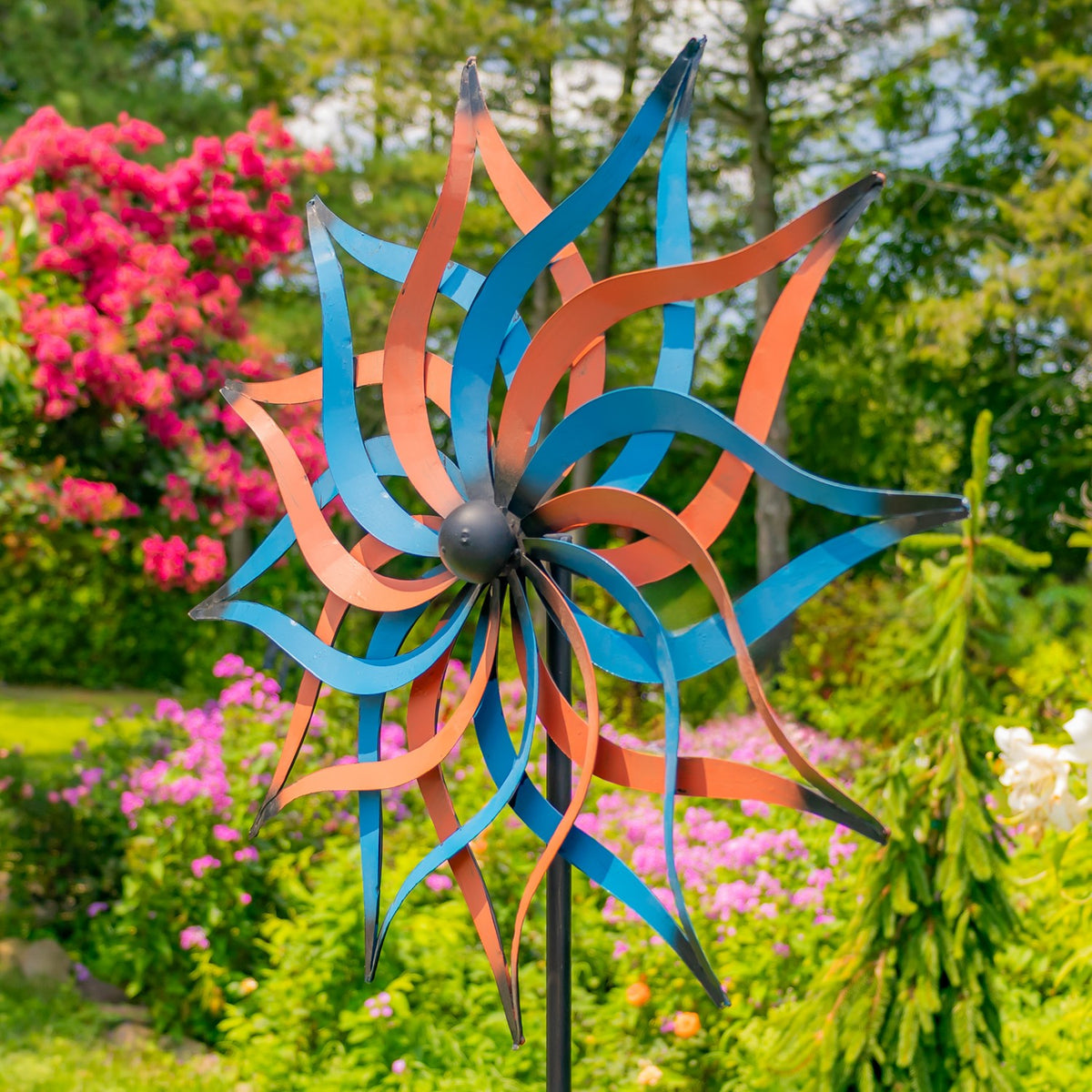 72" Tall Abstract Metal Windmill Stake "Maeve"