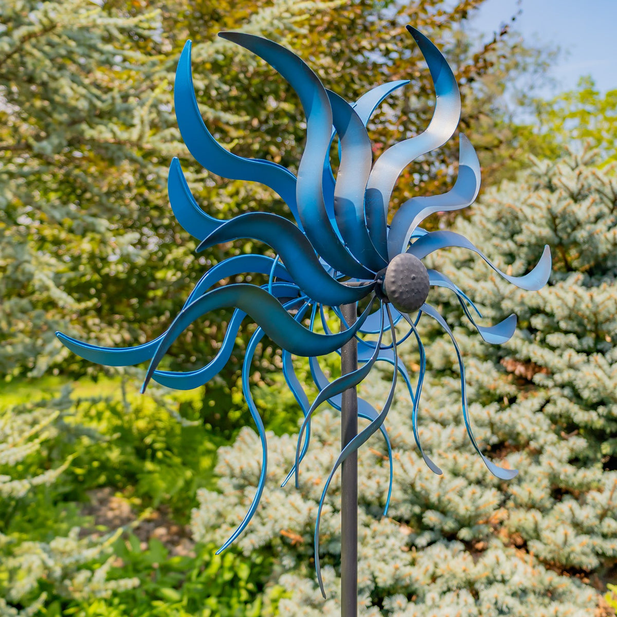 66.25" Tall Abstract Metal Windmill Stake "Harper"