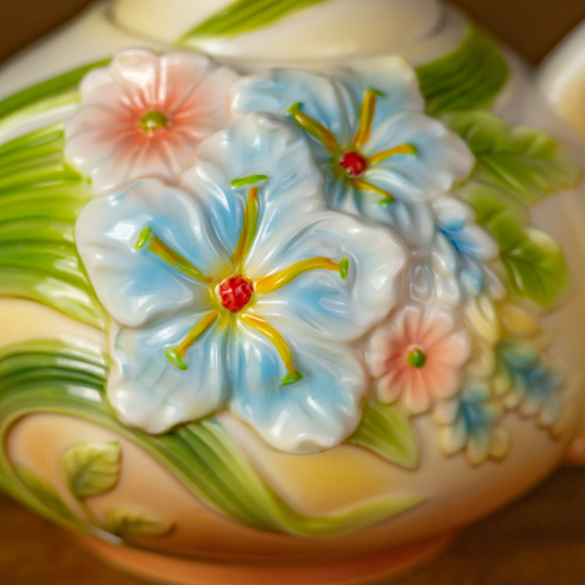 8" Hand Painted Decorative Teapot Accent "Tawny"