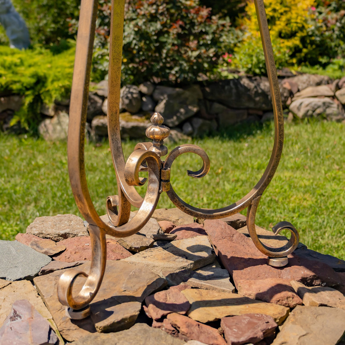31.3" Tall Birdbath-Feeder with TriStand