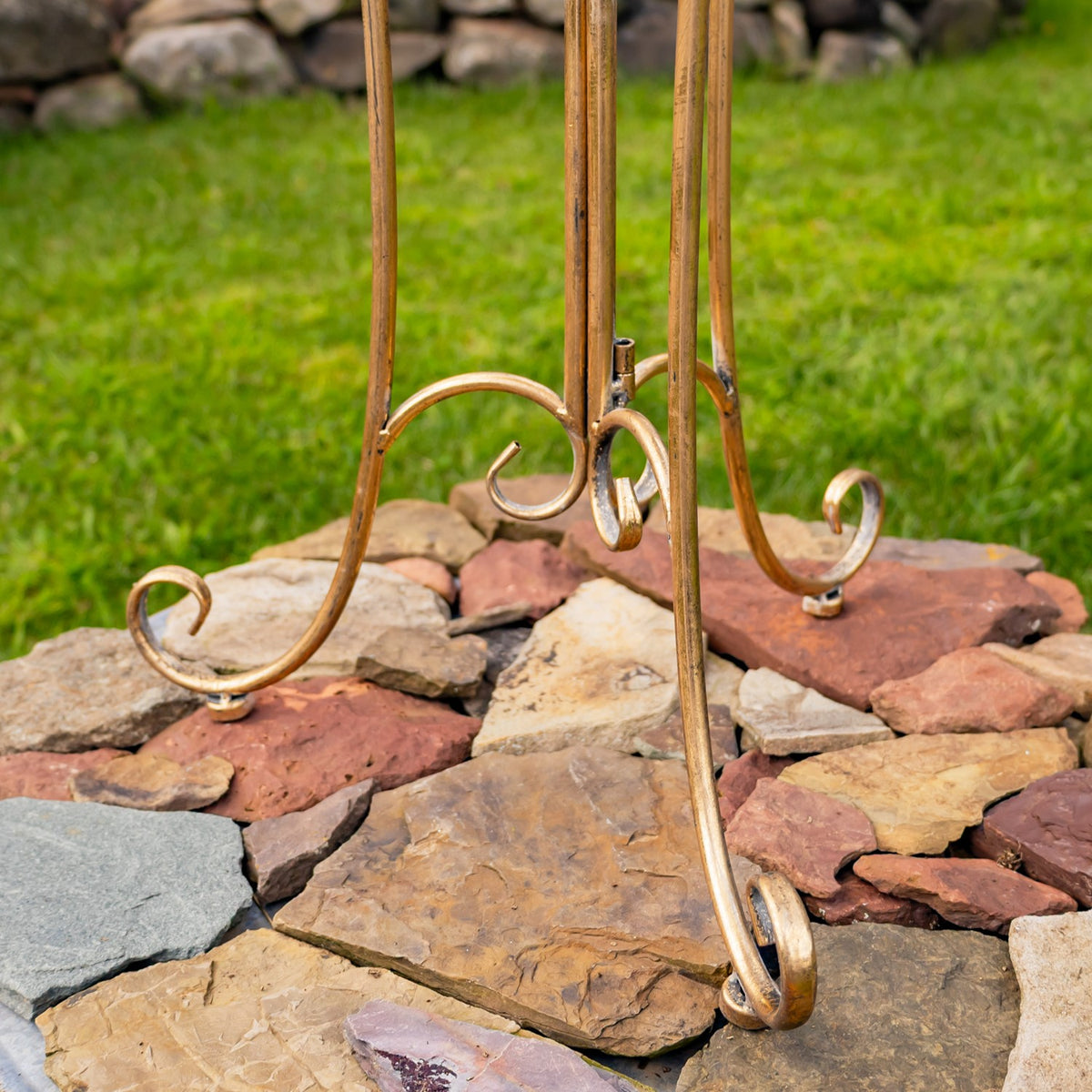 26.6" Tall Birdbath-Feeder with Decorative Trim