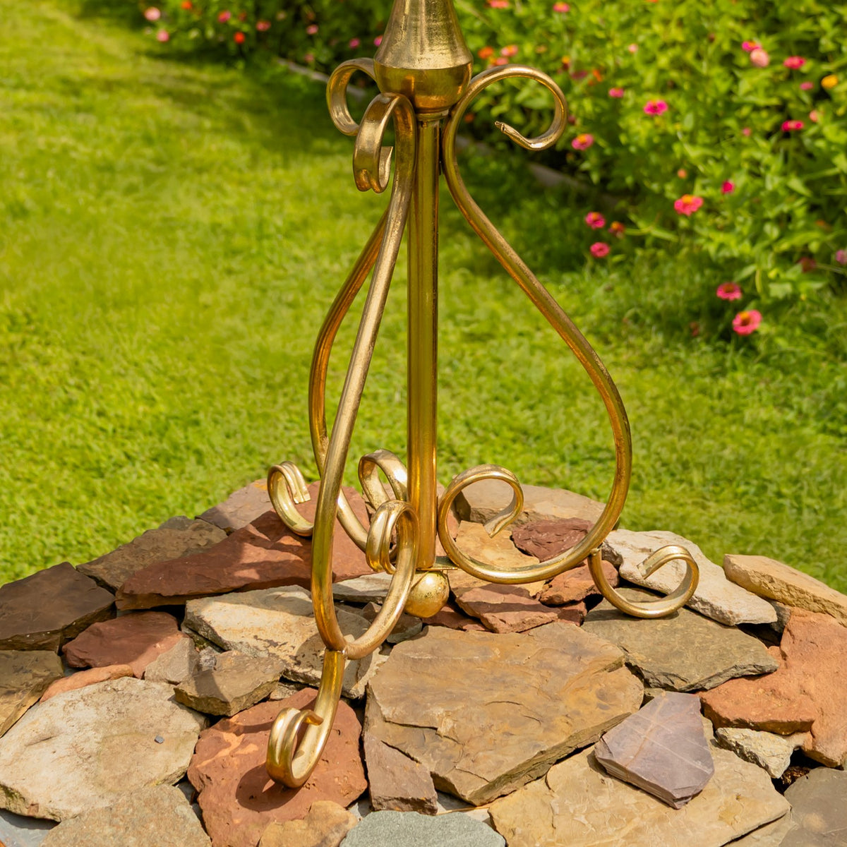 29.3" Tall Round Metal Plant Stand-Birdfeeder