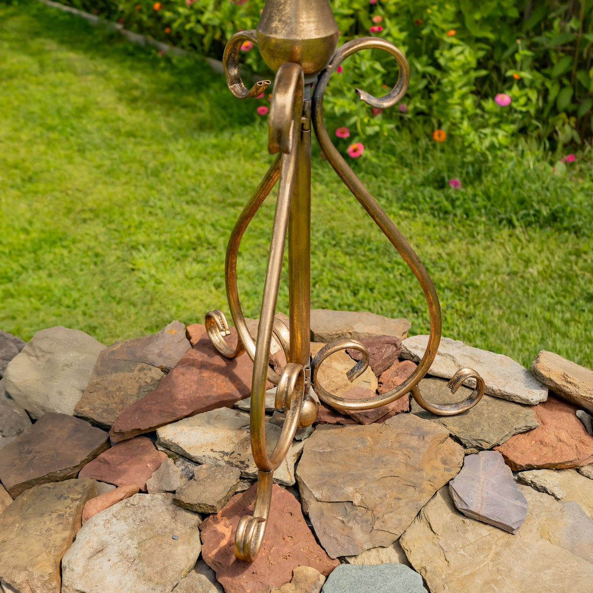 29.3" Tall Round Metal Plant Stand-Birdfeeder