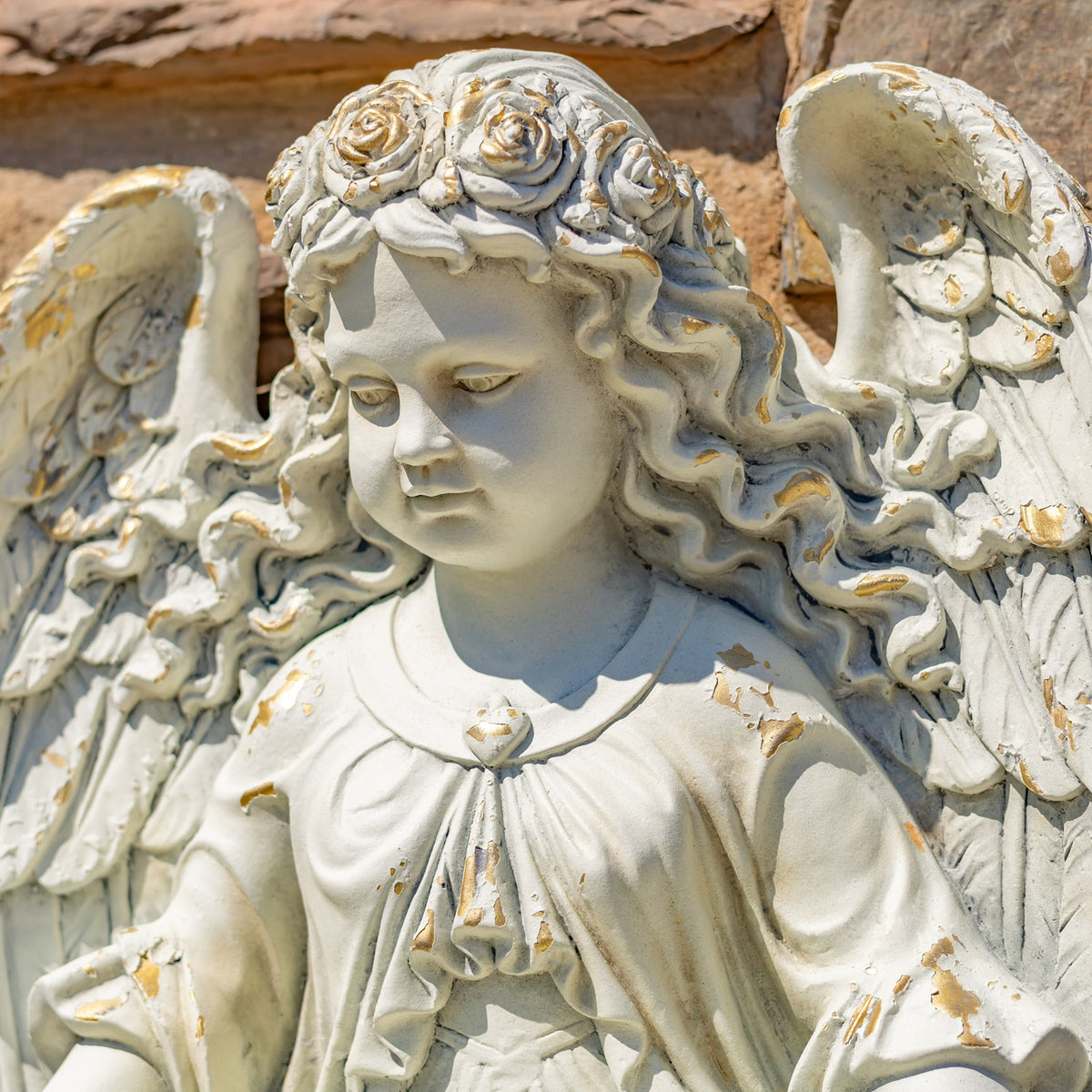 30" Tall Wall Hanging Cherub Flower Planter