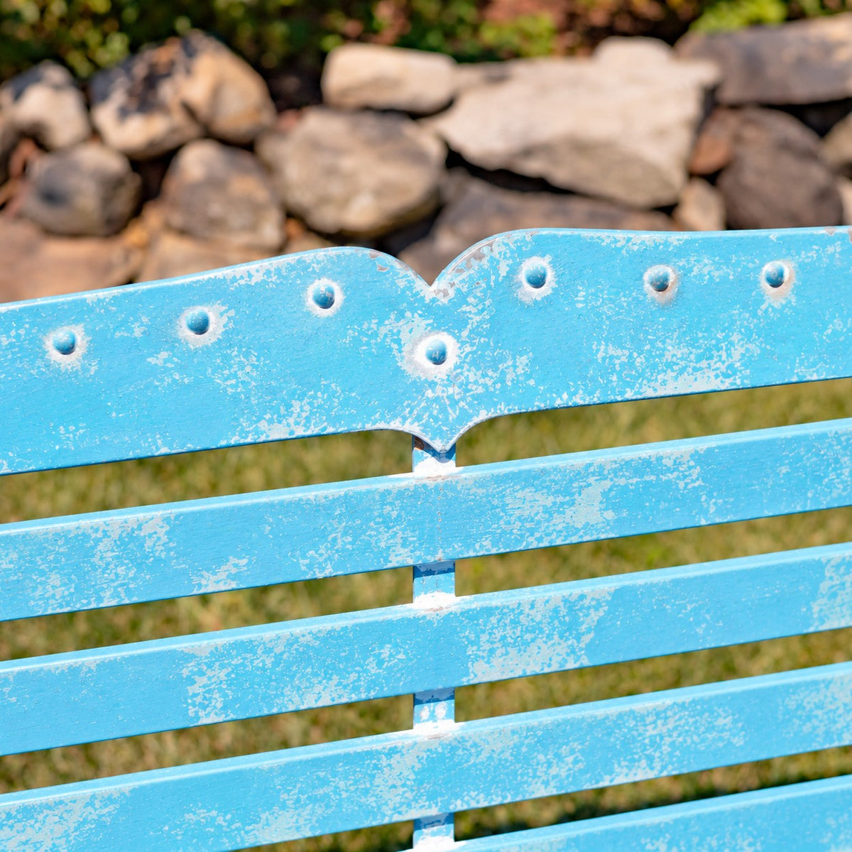 Outdoor Galvanized Iron Garden Bench "Charleston 1940"