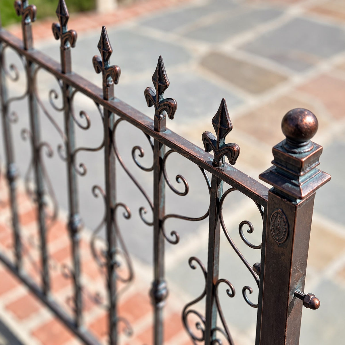 74" x 40" Iron Garden Gate Fence