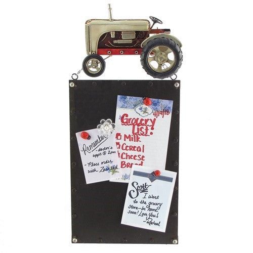Set of 6 Iron Tractor Hanging Magnetic Note Boards