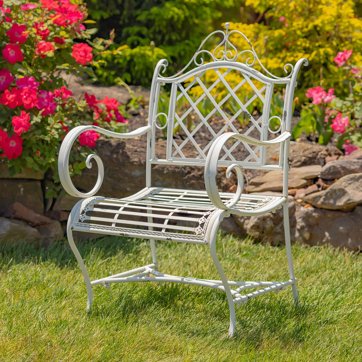 "Stephania" Victorian-Style Iron Garden Armchair