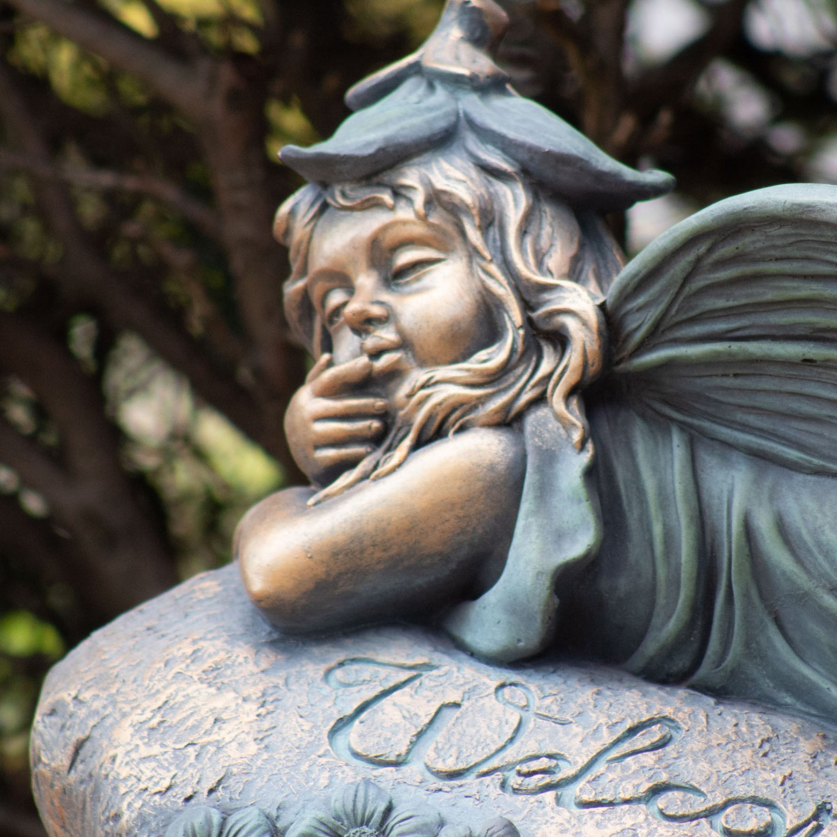 20" Tall Lying Fairy Garden Statue "Fern"