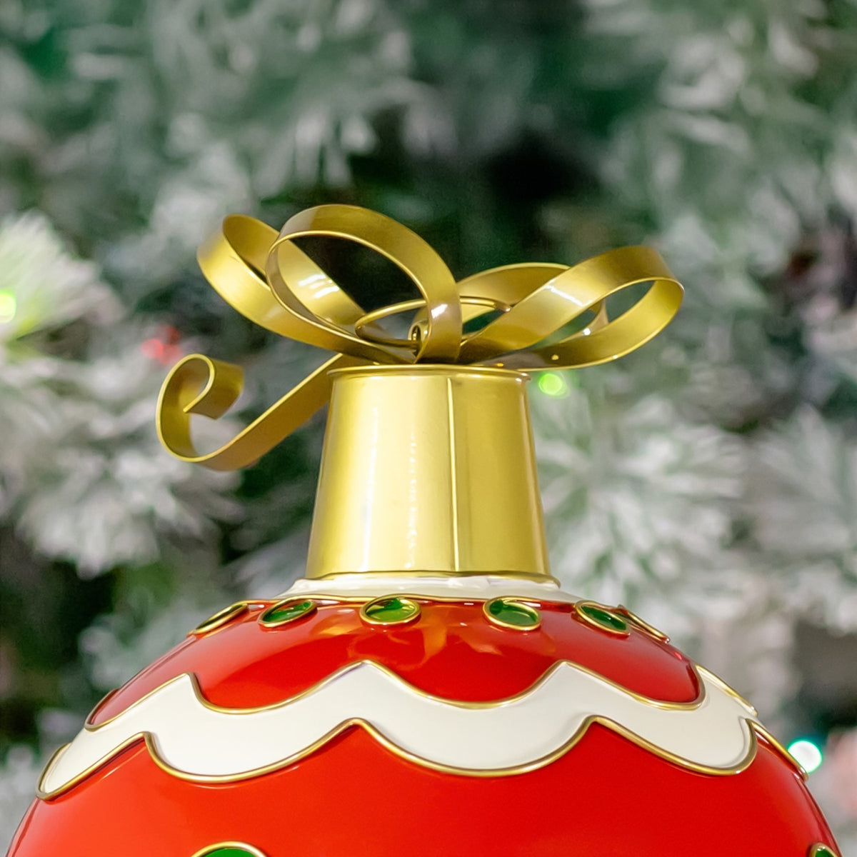 31.25" Tall Red Christmas Ball Ornament Stake