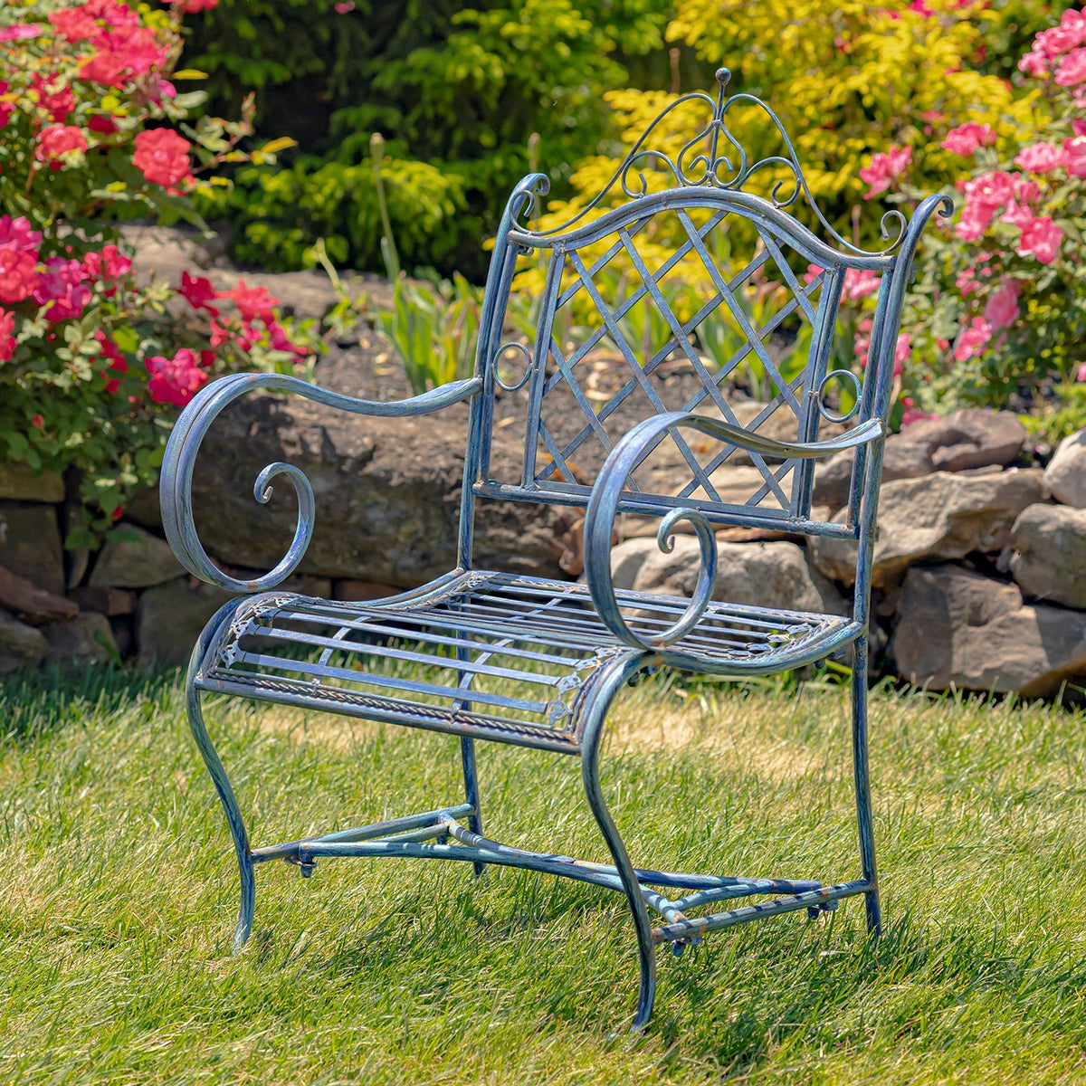 "Stephania" Victorian-Style Iron Garden Armchair
