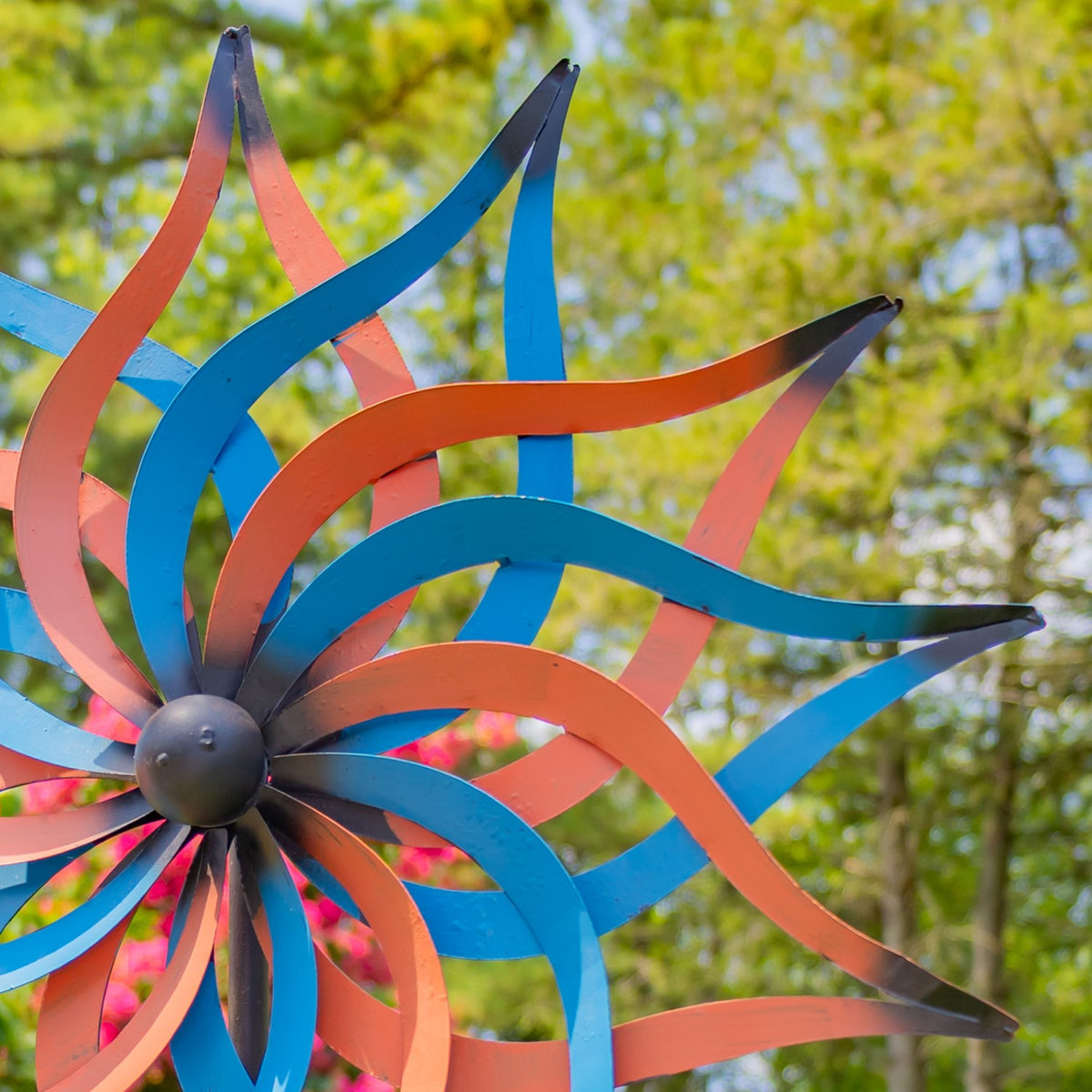 72" Tall Abstract Metal Windmill Stake "Maeve"