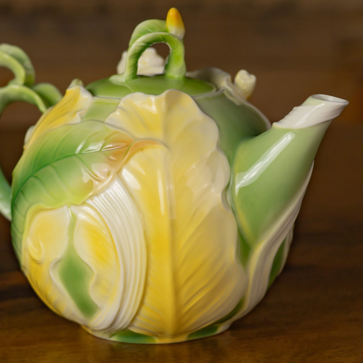9" Hand Painted Decorative Teapot Accent "Xanthe"