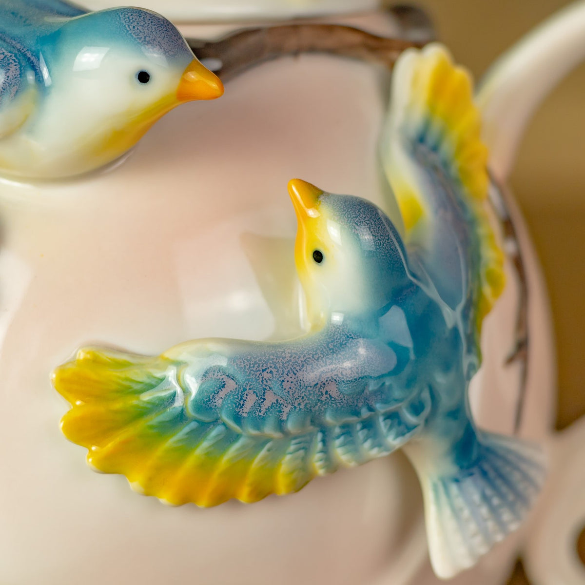 9" Hand Painted Decorative Teapot Accent "Charaya"