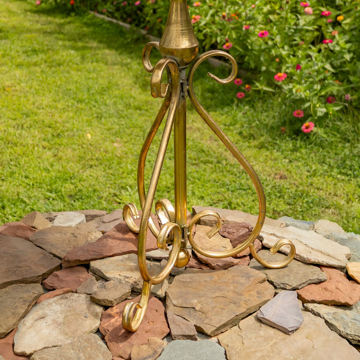 30.3" Tall Birdbath-Feeder with Ornate Stand