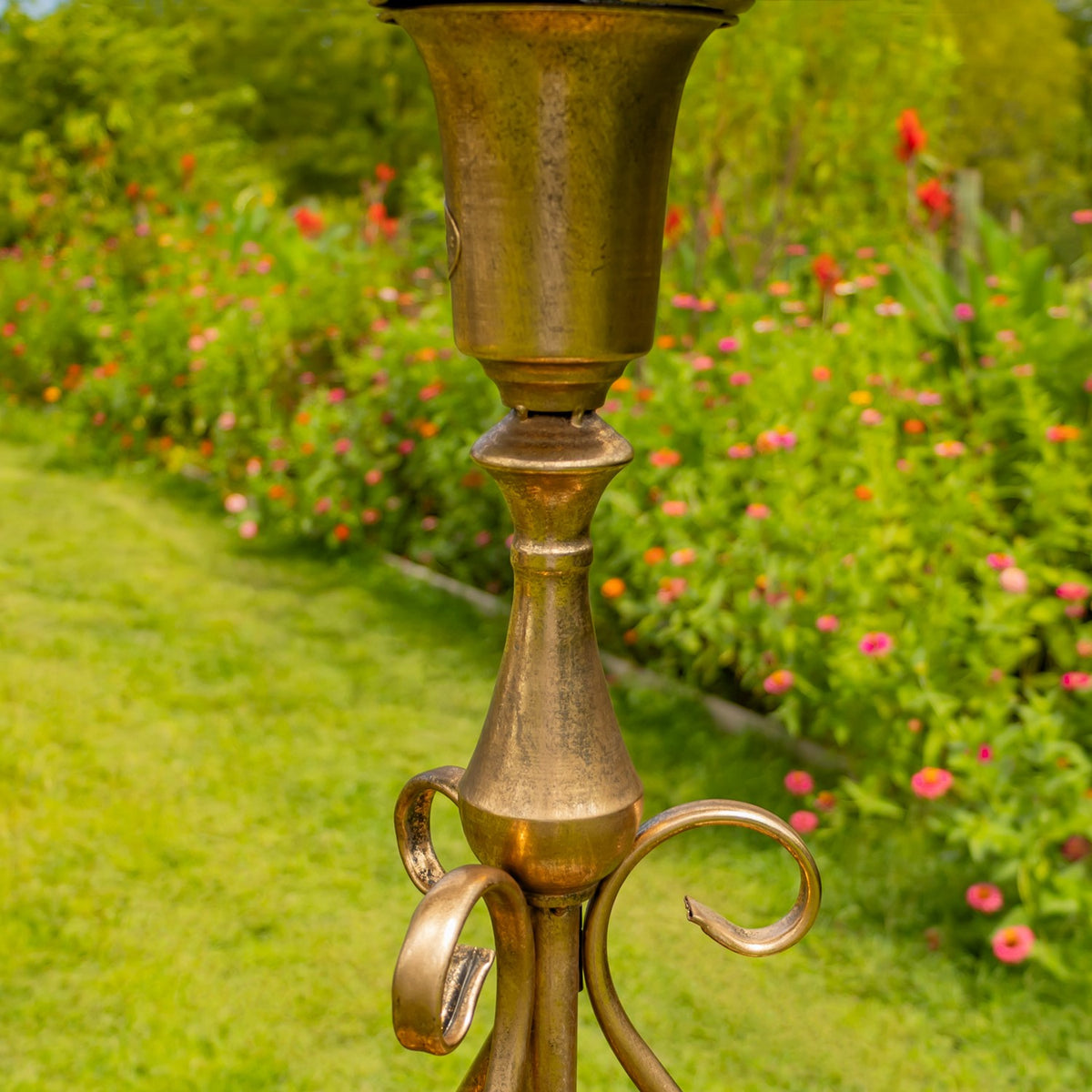 29.5" Tall Round Metal Plant Stand-Birdfeeder