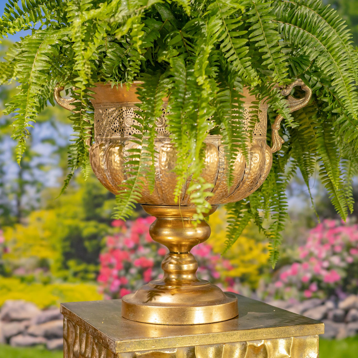 Set of 2 Assorted Metal Urns "Veritas"