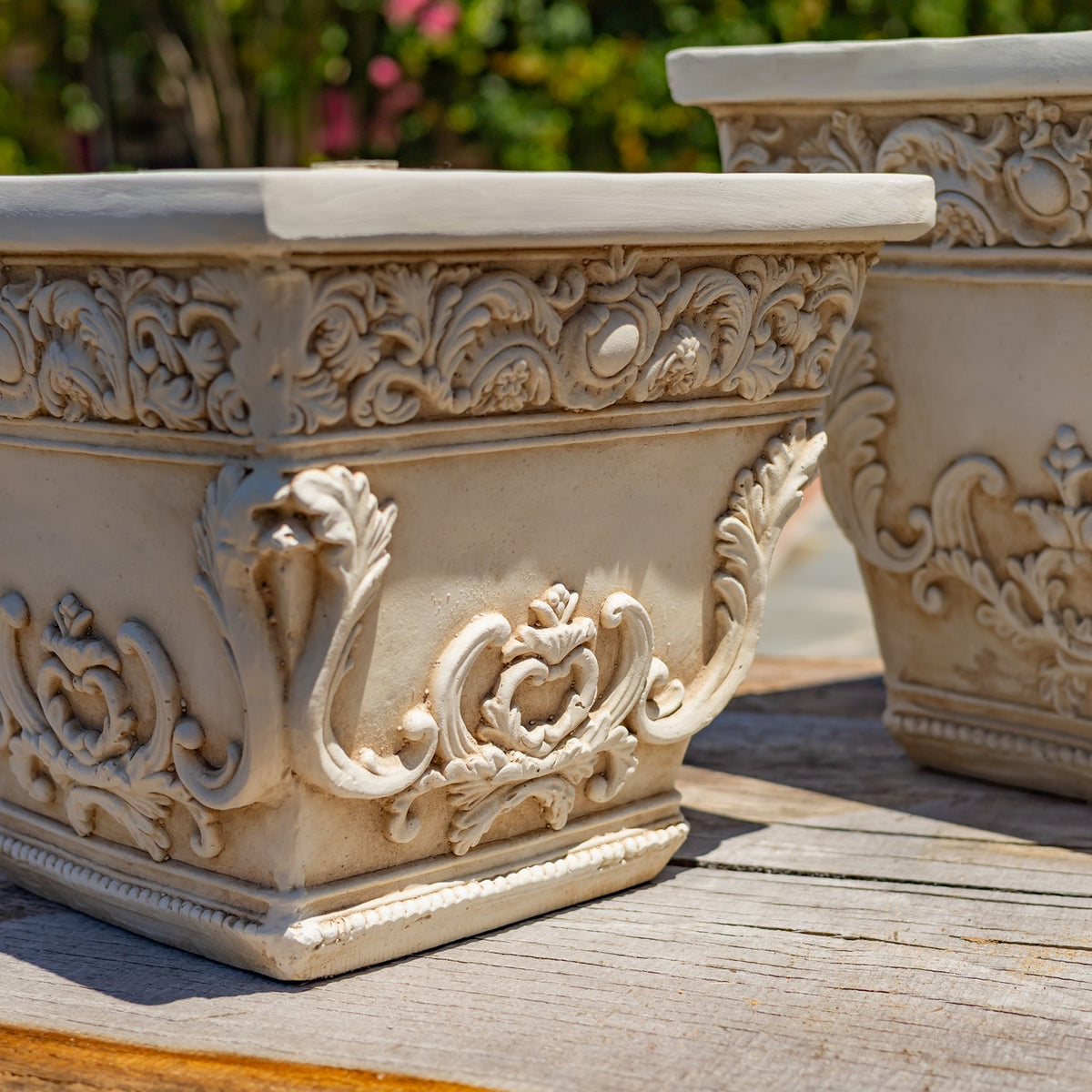Set of 3 Assorted Magnesium Square Flower Pots