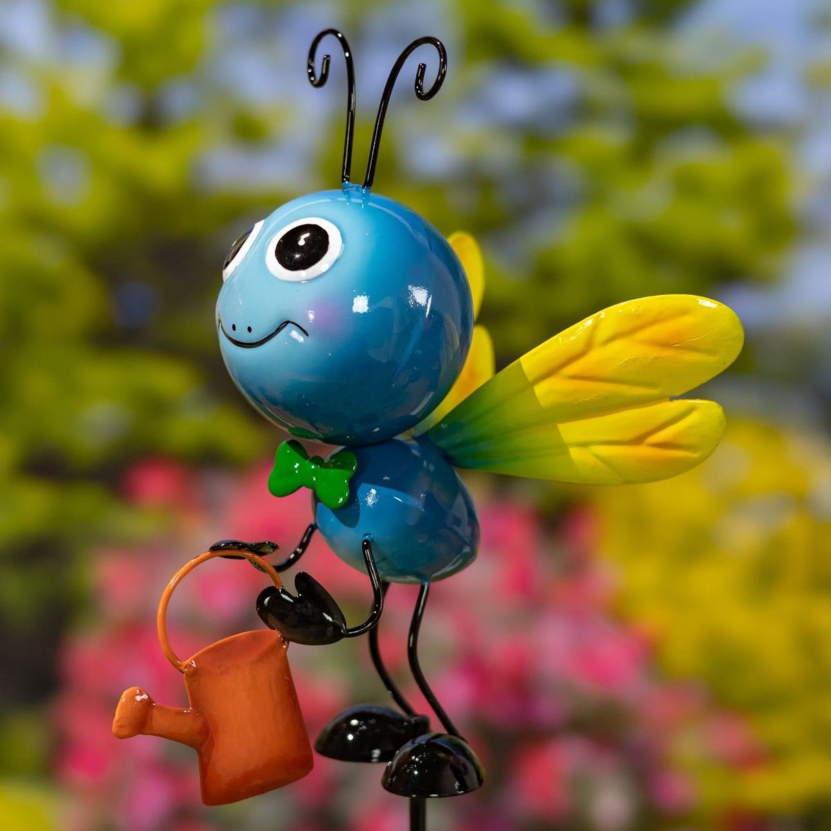 Set of 6 Assorted Metal Cartoon Insect Pot Stakes "The Cooties"