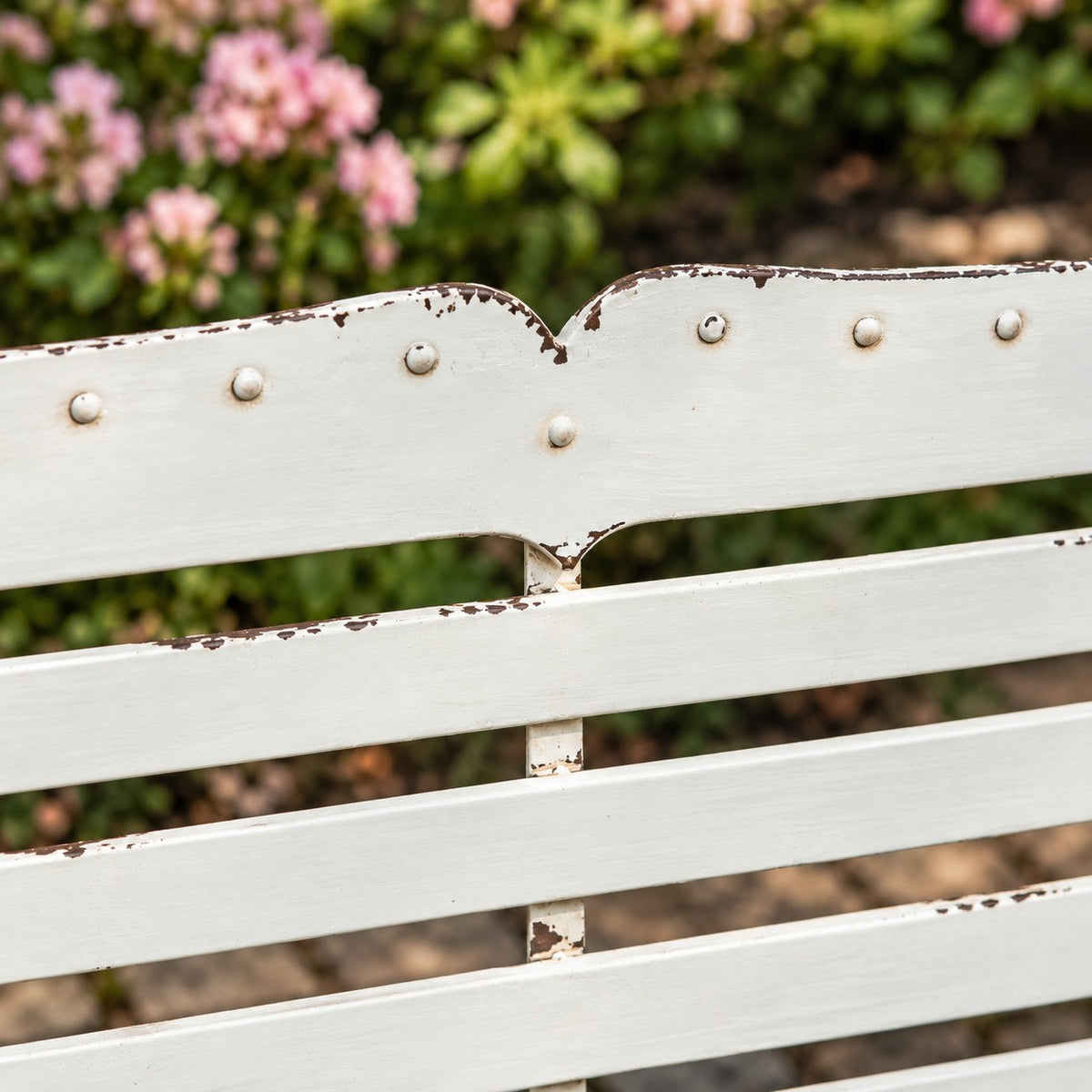 Outdoor Galvanized Iron Garden Bench "Charleston 1940"