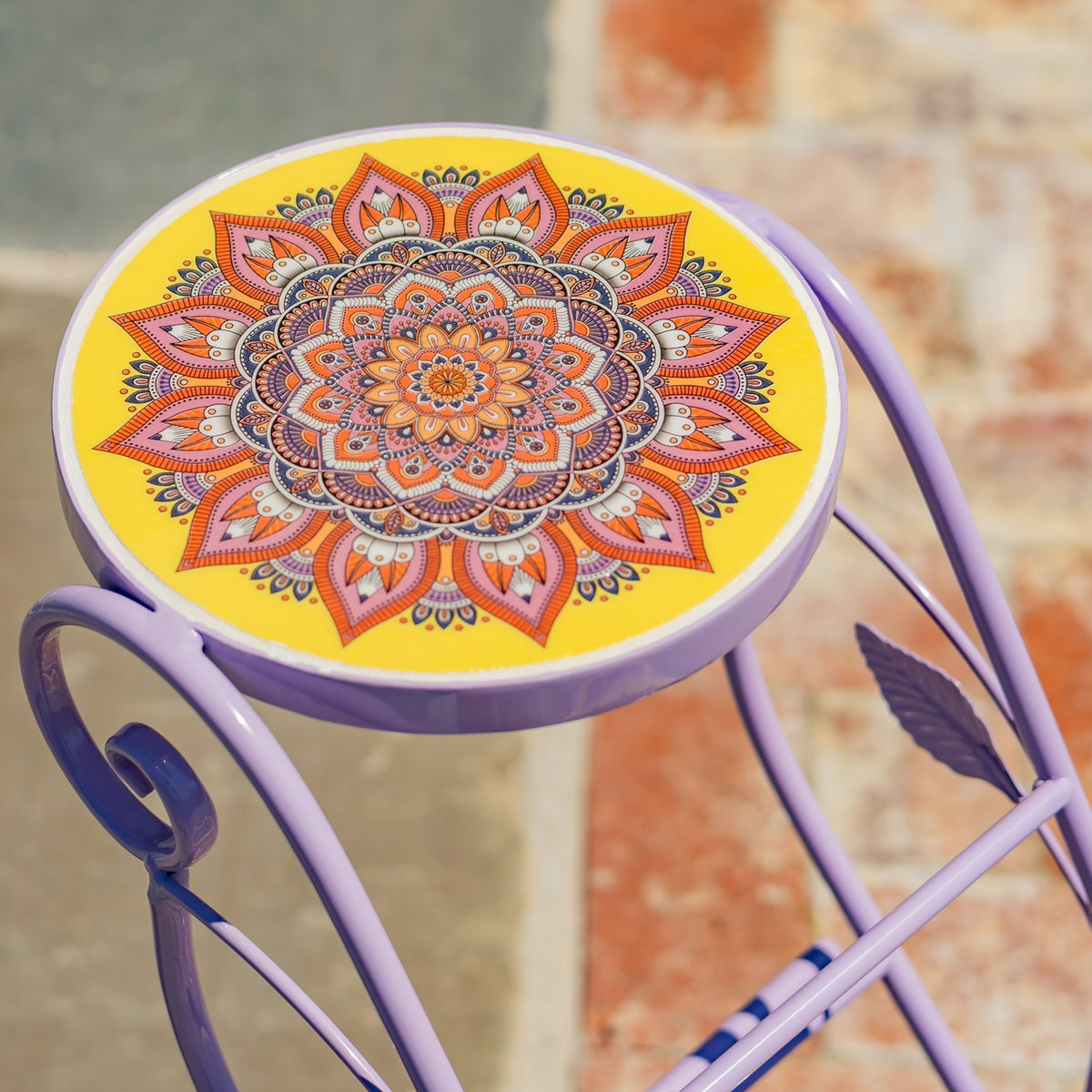 "Portofino" 23.5" Tall Staggered Three-Tier Plant Stand - Purple