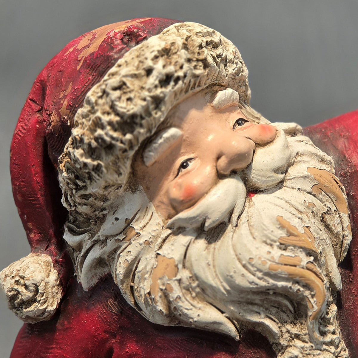 24" Tall Rustic Santa Figurine with Lantern & Tree