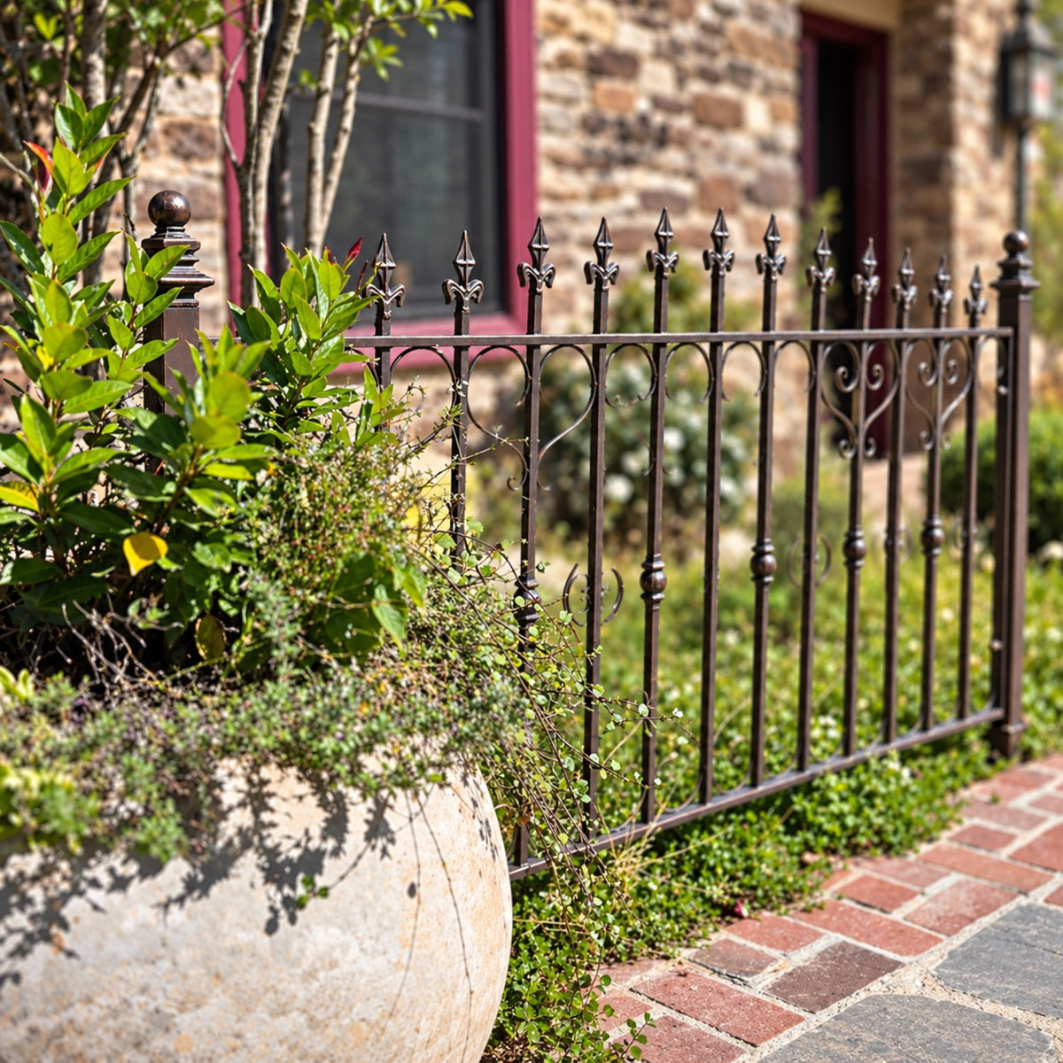 74" x 40" Iron Garden Gate Fence