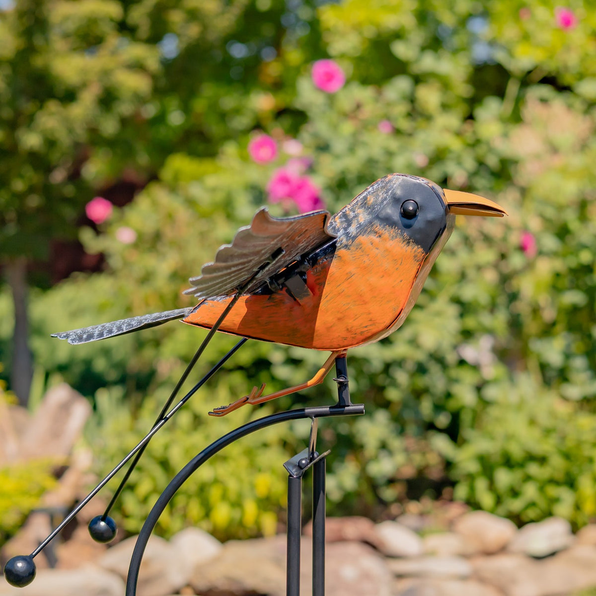 59.5" Tall Flying Robin Iron Swing Stake