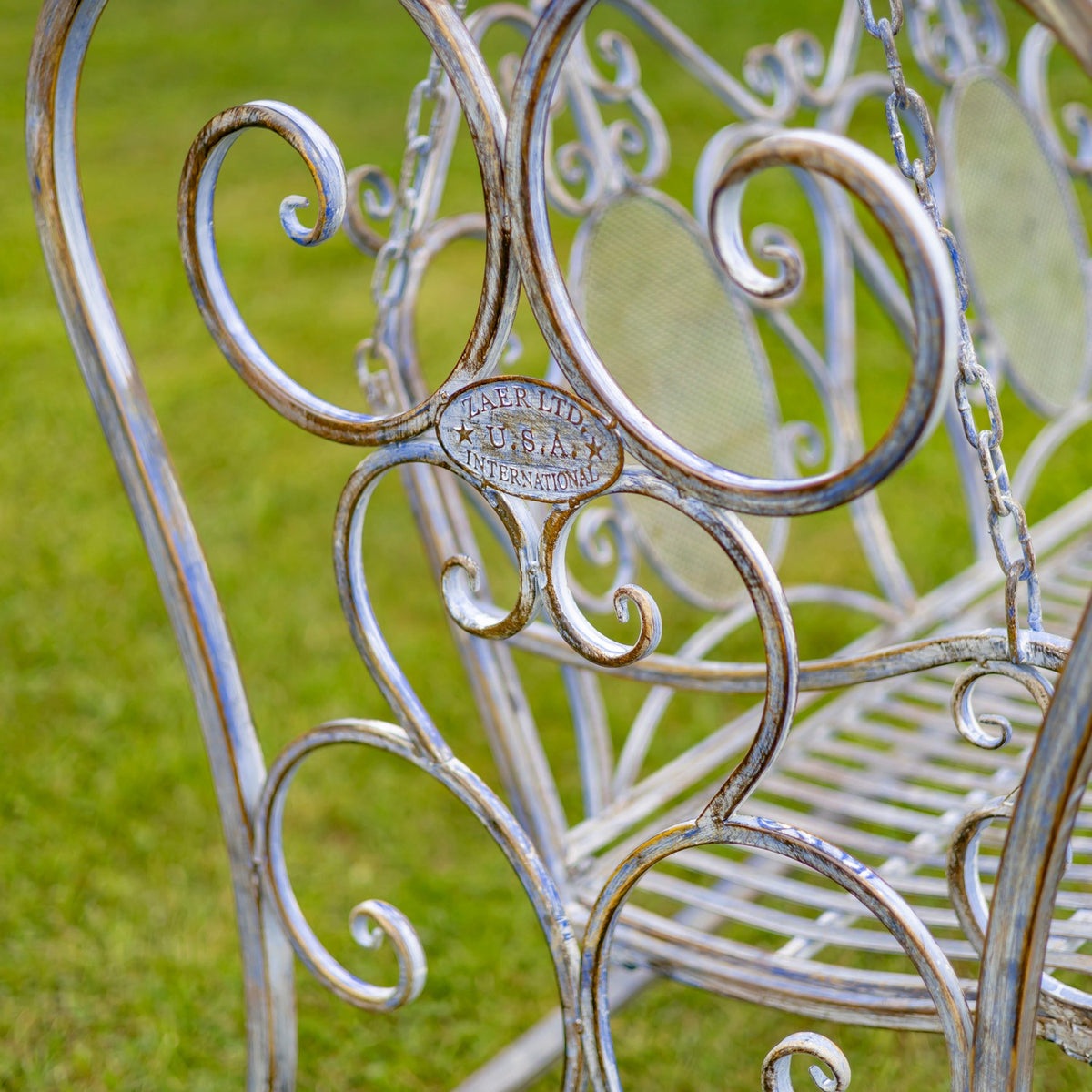 "Giorgi" 92in. Tall Iron Swing Bench