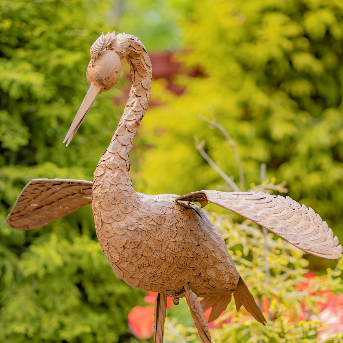 Set of 2 Large Rustic Dancing Herons