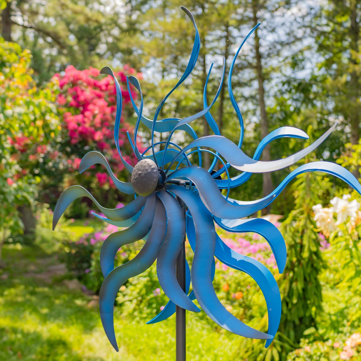 66.25" Tall Abstract Metal Windmill Stake "Harper"