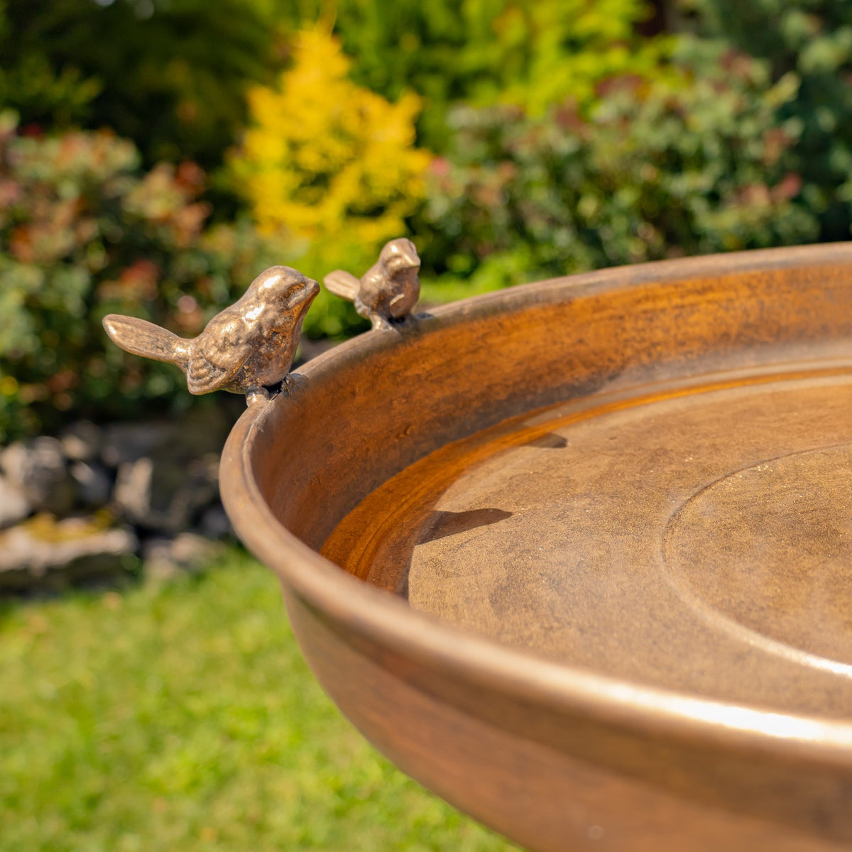 31.3" Tall Birdbath-Feeder with TriStand