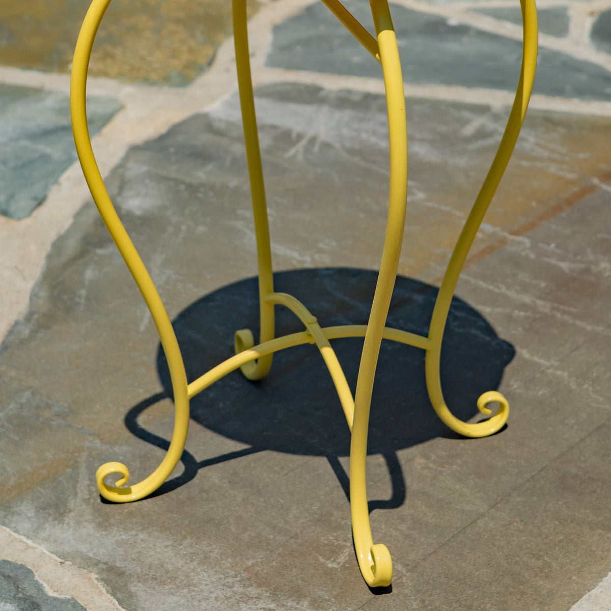 "Palermo " 22" Tall Mosaic Pedestal Plant Stand - Yellow/Blue