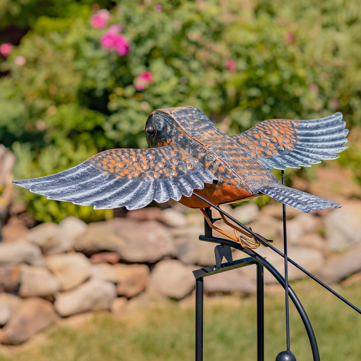 59.5" Tall Flying Robin Iron Swing Stake