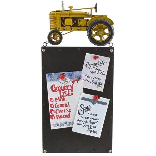 Set of 6 Iron Tractor Hanging Magnetic Note Boards