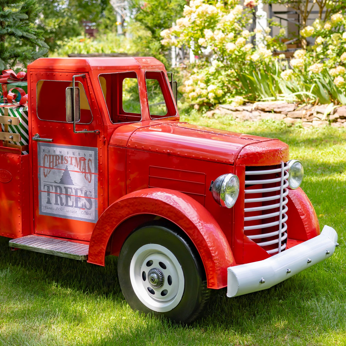 Large Iron Red "Charleston" Truck with LED Lights