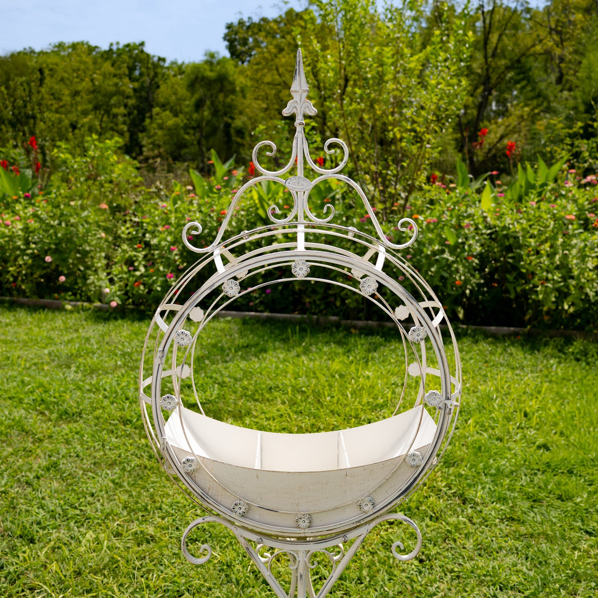 Set of 2 Tall "Tamar" Iron Planters