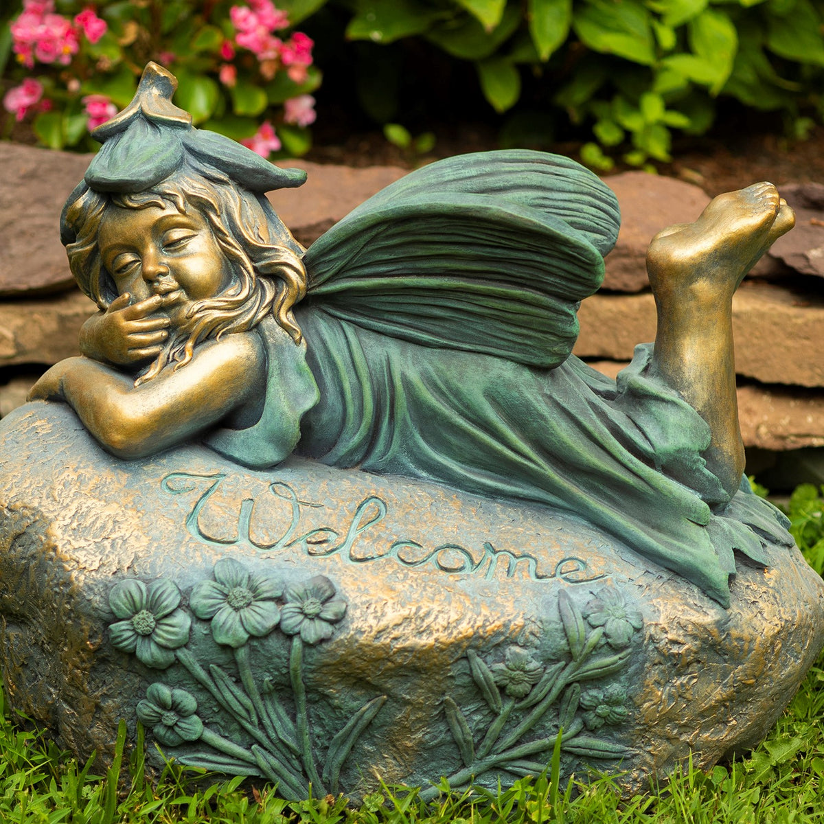 20" Tall Lying Fairy Garden Statue "Fern"